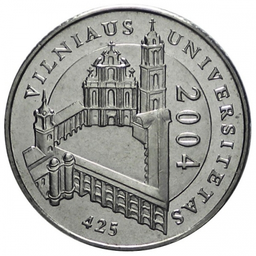 UNC 425 YEARS OF VILNIUS UNISERSITY LITHUANIA 1 LITAS 2004