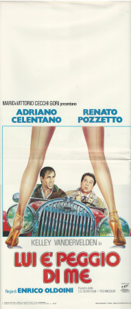 1985 * Locandina Cinema "Lui è Peggio di Me - Adriano Celentano, Renato Pozzetto" Commedia (B+)