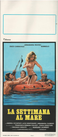 1981 * Locandina Cinema "La Settimana al Mare - Enzo Cannavale, Anna Maria Rizzoli, Bombolo" Comico (A-)