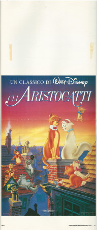 1970 * Locandina Cinema "Gli Aristogatti - Walt Disney" Animazione (B)