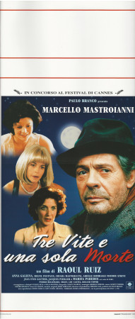 1996 * Locandina Cinema "Tre Vite e Una Sola Morte - Marcello Mastroianni, Anna Galiena" Fantastico (A-)