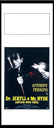 1988 * Locandina Cinema "Dr. Jekill E Mr. Hyde sull'Orlo della Follia -Anthony Perkins, D. Lodge, C. Barber" Horror (A-)