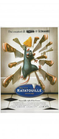 2007 * Locandina Cinema "Ratatouille - Pixar" Fantasy Anime (A)
