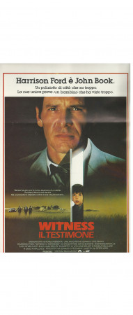 1985 * Locandina Cinema "Witness - Il Testimone - Harrison Ford" Dramma (B)