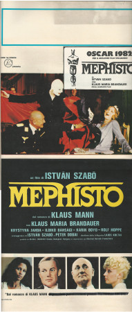 1982 * Locandina Cinema "Mephisto - Klaus Maria Brandauer" Dramma (B+)