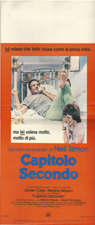 1980 * Locandina Cinema "Capitolo Secondo - Marsha Mason, James Caan, Joseph Bologna" Romantico (B)