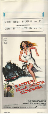 1979 * Locandina Cinema "Il Mistero della Signora Scomparsa - Elliott Gould, Angela Lansbury, Cybill Shepherd" Giallo (B)