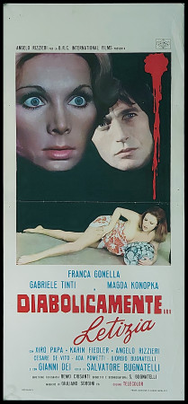 1975 * Locandina Cinema "Diabolicamente...Letizia - Gabriele Tinti, Franca Gonella" Dramma (A-)