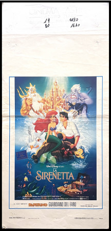 1989 * Locandina Cinema "La Sirenetta - Walt Disney" Animazione (B-)