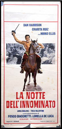 1963 * Locandina Cinema "La Notte dell'Innominato - Fosco Giachetti, Claudio Ruffini" Avventura (B-)