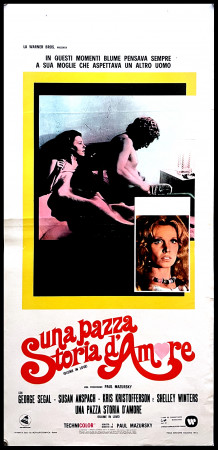 1973 * Locandina Cinema "Una Pazza Storia d'Amore - Shelley Winters" Commedia (B)