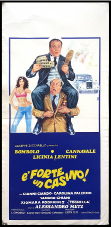 1982 * Locandina Cinema "E' forte un casino - Bombolo" Commedia (B-)