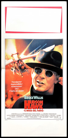 1991 * Locandina Cinema "Hudson Hawk - Il Mago del Furto - Andie MacDowell, Bruce Willis" Commedia (B+)