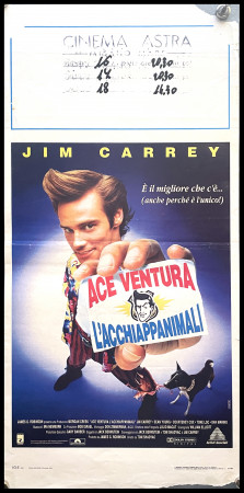 1994 * Locandina Cinema "Ace Ventura - L'Acchiappanimali - Jim Carrey" Comico (B-)
