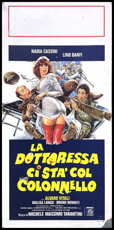 1980 * Locandina Cinema "La Dottoressa Ci Stà col Colonnello - Lino Banfi, Nadia Cassini, Alvaro Vitali" Comico (B-)