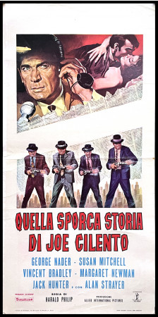 1965 * Locandina Cinema "Quella Sporca Storia di Joe Cilento - George Nader, Vincent Bradley" Poliziesco (B)