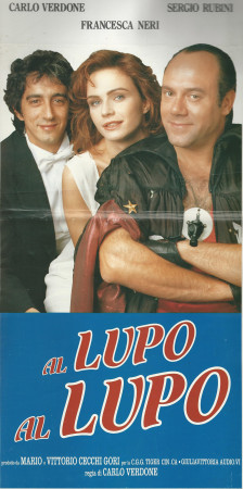 1992 * Locandina Cinematografica Originale “Al Lupo Al Lupo - Carlo Verdone"