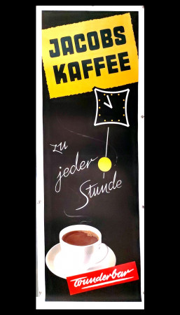 1970ca * Manifesto Poster Originale "Jacobs Kaffee - Zu Jeder Stunde" Paesi Bassi  (A-) Telato
