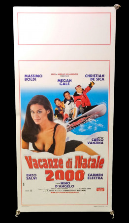 1999 * Locandina Cinematografica Originale “Vacanze di Natale 2000 - Megan Gale"