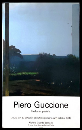 1983 * Manifesto, Poster Arte "Piero Guccione - Galerie Claude Bernard, Paris" Francia (A-)