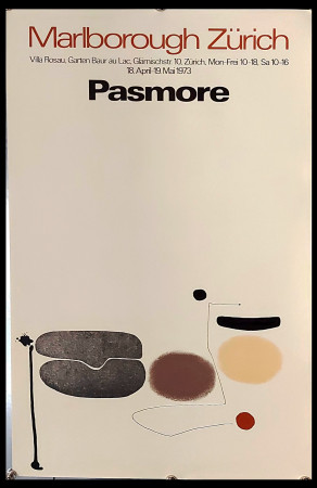 1973 * Manifesto, Poster Arte "PASMORE - Marlborough Galerie, Zurich" Svizzera (A-)