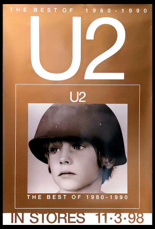 1998 * Poster Originale "U2, The Best Of 1980-1990 - Boy&War" Italia (B+)