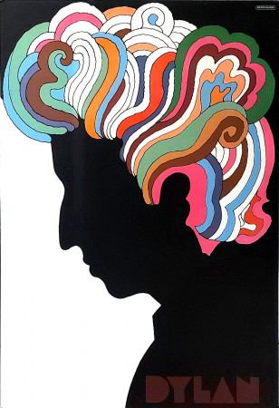 1967 * Manifesto, Poster Originale "Bob Dylan, Psichedèlico - Milton Glaser" USA (A)