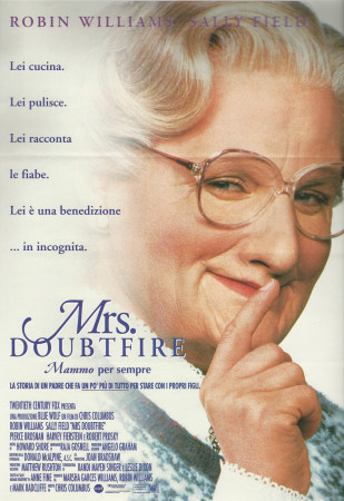 1993 * Locandina Cinematografica Originale “Mrs. Doubtfire - Mammo Per Sempre - Robin Williams"