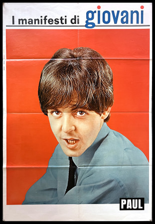 1960ca * Manifesto Poster Originale "PAUL MC CARTHNEY - I Manifesti di Giovani" Italia (B)