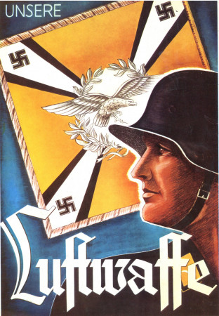 ND (WWII) * Propaganda di Guerra Riproduzione "Germania - La Nostra Luftwaffe" in Passepartout