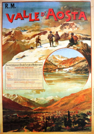 1899 (1996) * Poster Turismo "Valle D'Aosta - Strade Ferrate" Flli TREVES (B+)