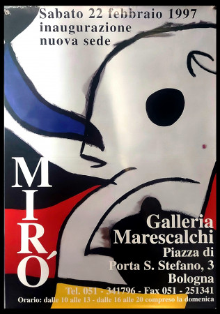 1997 * Manifesto, Poster Arte "Joan Miró - Galleria Marescalchi, Bologna" Italia (B)