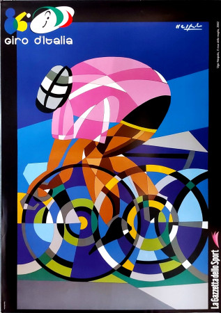 1983 * Poster Originale "86° Giro d'Italia, Il Rosa della Maglia - Ugo Nespolo" Italia (A-)