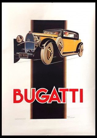 1981 * Manifesto, Poster "René Vincent - BUGATTI Type 49" Francia (B+)