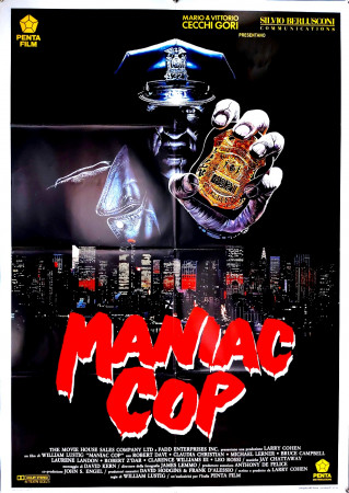 1991 * Manifesto 2F Cinema "Maniac Cop - Robert Davi, Claudia Christian, Michael Lerner" Horror (B+)