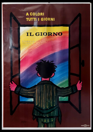 1960ca * Manifesto, Poster "Il Giorno, a Colori tutti i Giorni - Savignac" Italia (B+)