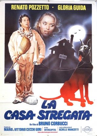 1982 * Manifesto 2F Cinema "La Casa Stregata - Renato Pozzetto, Gloria Guida, Bruno Corbucci" Commedia (B+)