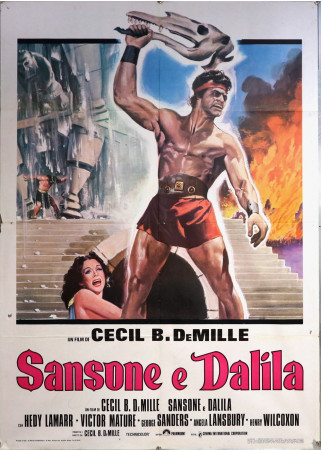 1949 * Manifesto 2F Cinema "Sansone e Dalila -  Victor Mature, George Sanders, Hedy Lamarr" Drammatico (B)