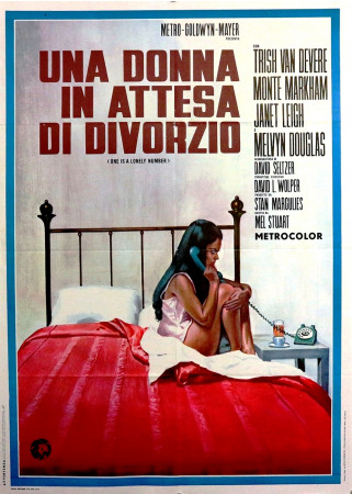 1972 * Manifesto 2F Cinema "Una Donna in Attesa di Divorzio - Janet Leigh, Melvyn Douglas" Commedia (B)