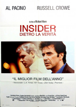 2000 * Manifesto 2F Cinema "Insider - Dietro la Verità - Al Pacino, Russell Crowe" Avventura (A-)