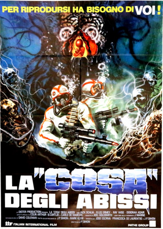 1990 * Manifesto 2F Cinema "La "Cosa" degli Abissi - Jack Scalia, R. Lee Ermey, Ray Wise" Fantascienza (B+)