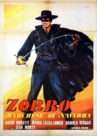 1970 * Manifesto 2F Cinema "Zorro Marchese di Navarra - Maria Luisa Longo, Nadir Moretti" Avventura (B-)