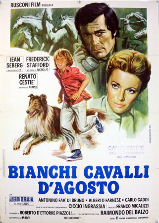 1975 * Manifesto 2F Cinema "Bianchi Cavalli d'Agosto - Frederick Stafford, Jean Seberg" Drammatico (B)