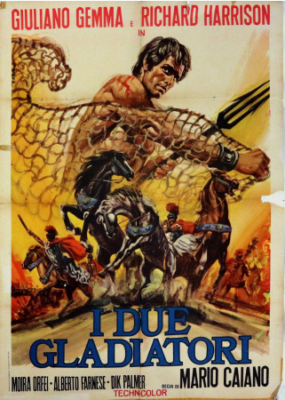 1964 * Manifesto 2F Cinema "I Due Gladiatori - Giuliano Gemma, Richard Harrison" Avventura (C)