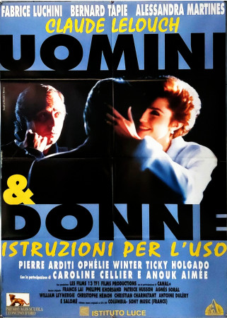 1996 * Manifesto 2F Cinema "Uomini e Donne: Istruzioni per l'Uso - Alessandra Martines" Commedia (B+)