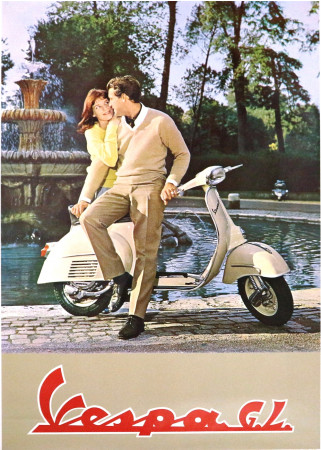 1963 * Manifesto Poster Originale "Vespa GL - Ditta Giuseppe Lang" Anonymous (A-)