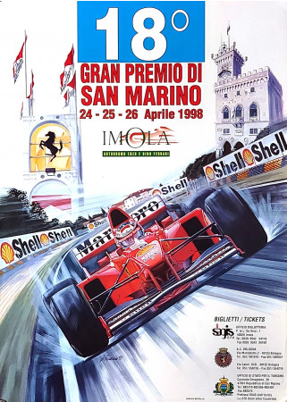 1998 * Volantino Pubblicità "18° Gran Premio di San Marino, Formula 1 - CREMONINI" (A)