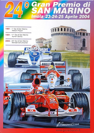 2004 * Volantino Pubblicità "24° Gran Premio di San Marino, Formula 1 - CREMONINI" (A)