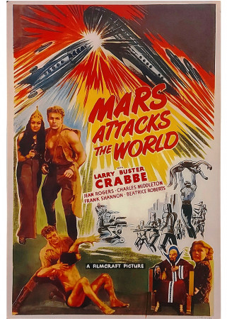 1938 (2000) * Manifestino, Poster Repro "Mars Attacks the World - Larry Buster Crabbe" (A)