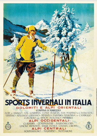 1920 (2000) * Poster Turismo "Sport Invernali Italia - Alpi e Dolomiti" P Paschetto (A)